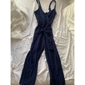 Tillys Blue Tie-Up Romper. Size Small, New w/ Tags